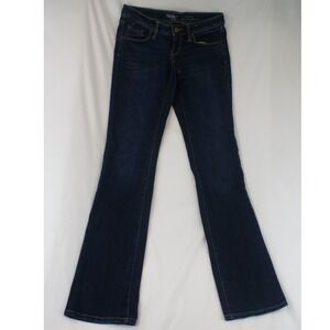 Mossimo Womens Low Rise Bootcut Jeans Dark Wash Denim Blue Size 2L